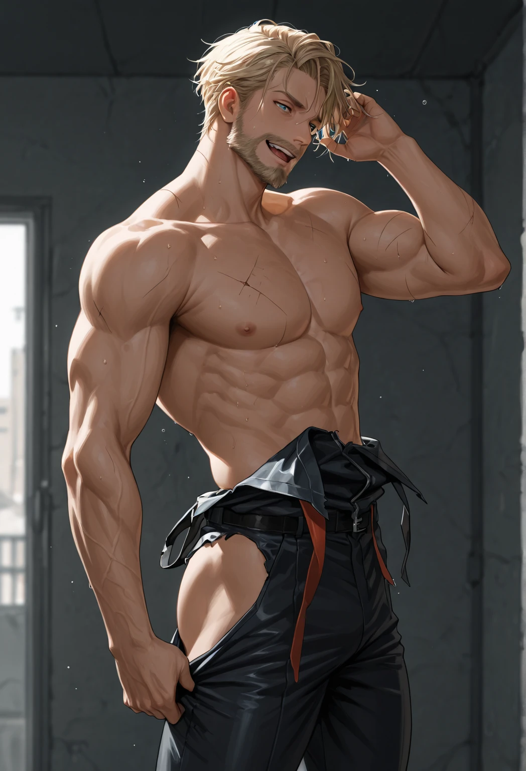 (masterpiece, Best Quality),The whole body of boy,(younge boy),teenager face,Body tilt,delicate big eyes,Open your eyes,,smooth and delicate skin,Short square face,Surprised expression,infancy,young age,short round face,Flat chin,finely detaild face,well-muscled,short bright black hair,with an intricate,nakeness,(backbone:1.2),the night,vivd colour,(depth of fields:1.2),Raised sexy, leather cuffs, bsdm gag, bed room, bdsm, black thong, youthful, basement, dungeon bdsm room, dark damp background, condoms on floor