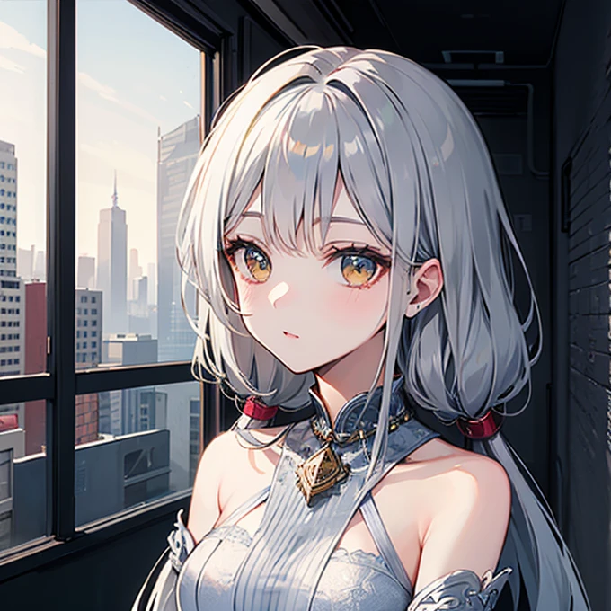 masterpiece,Highest quality, Highest quality, Perfect Skin, Beautiful attention to detail, Detailed face,Dynamic Lighting,one person&#39;s, View your viewers, front, nmm1, nekomusume, nekomusume \(gegege no kitarou 6\), one person&#39;s, Purple Hair, Yellow Eyes, alone, Red dress, Red choker, Hair Ribbon, Pointed Ears, short hair, White shirt, Long sleeve, Red Bow, bangs, clavicle, brooch, jewelry,discovery, Face Focus,  Looking into the camera, Jaw rises,  ((Looking up at the audience)), masterpiece、Pinch、頬をPinch、Pull cheeks、Put your hand on someone's face、blush、angry veins、POV shooter、Body lost hand、Cowboy Shot、solo、Spectators Gazing;