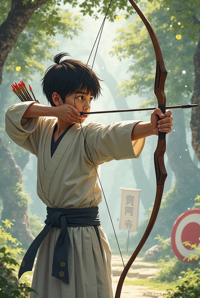 Mountain、Boy with wooden sword、kimono、sharp、Real、Practice、Training