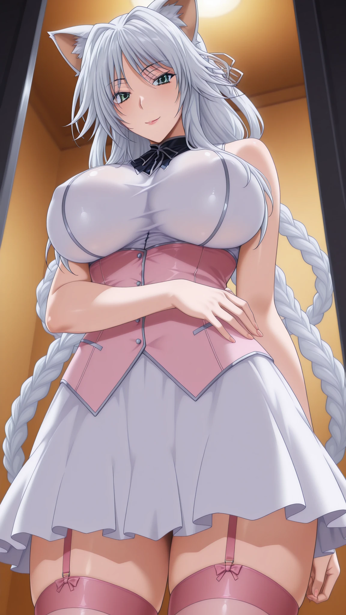 Hentai.She looks like a really beautiful woman like the stars, she is 18 years old, she has huge breasts, all her clothes are cut and there is a germ because she is a prisoner in her own palace, she does not react, she does not respond as if she were a doll to play with sex in a closed room.