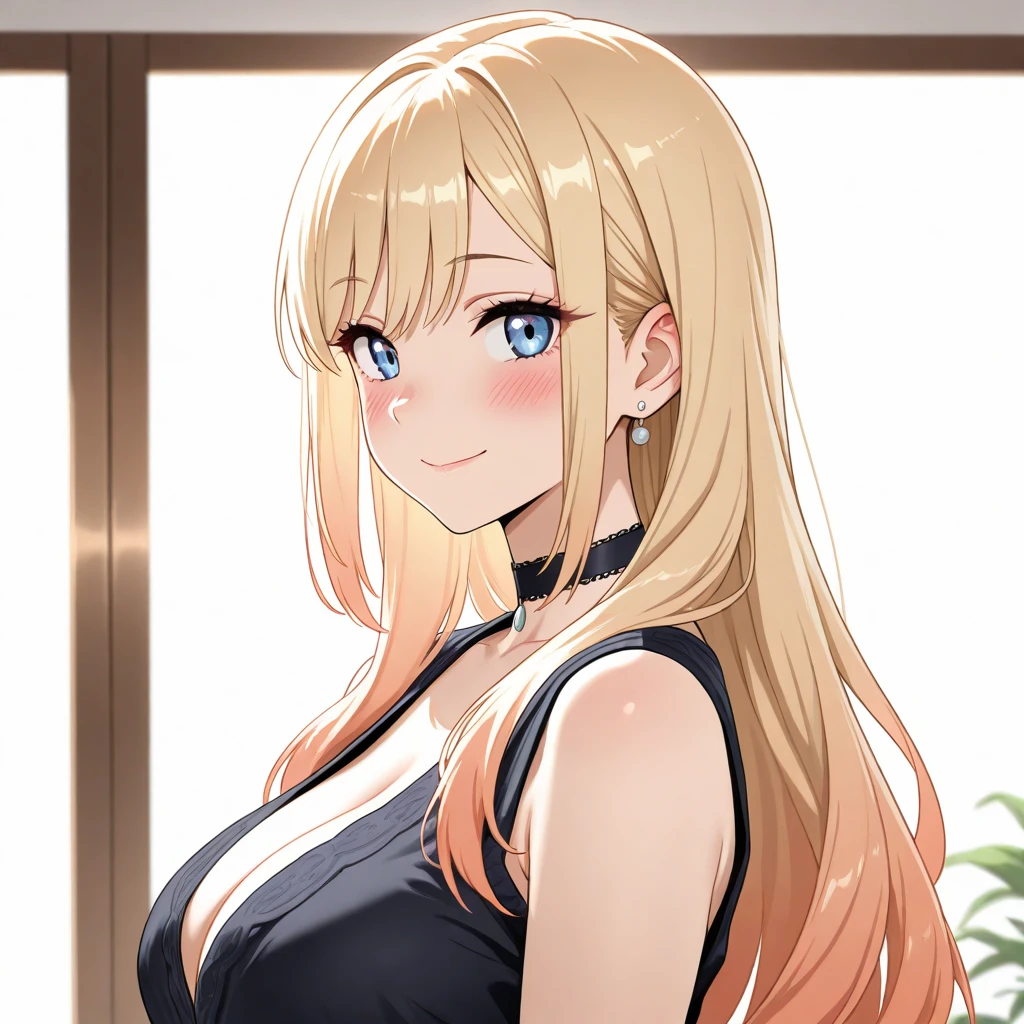 ((Nice face)), Extremely delicate face, the creamy smooth skin, Exquisite and perfect,1girll,Best Picture Quality,Ultra-high sharpness,It's real:1.4, full bodyesbian,tender shining,Amazing scene lighting,(in class room), (black off the shoulder dress),The audience was engrossed,choker necklace。