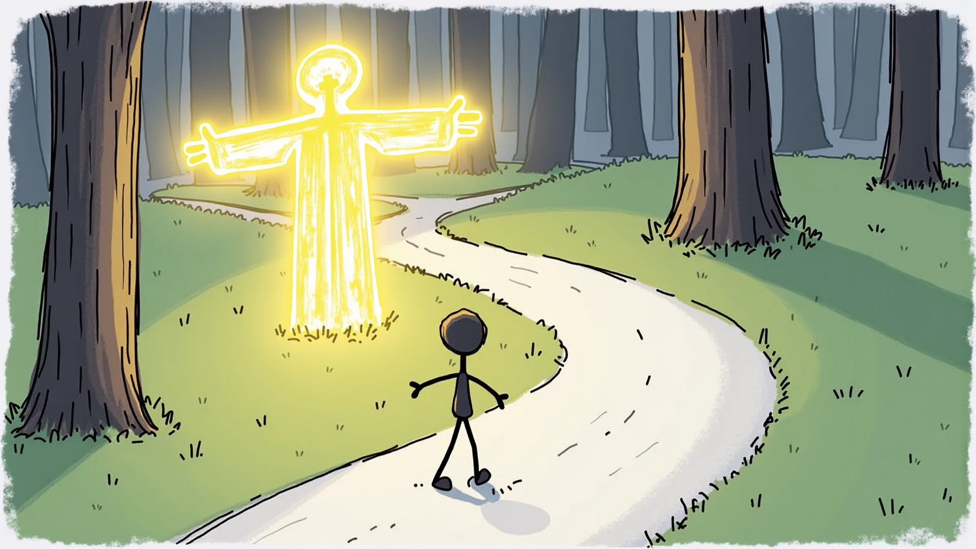 Naked boy in Forest penis