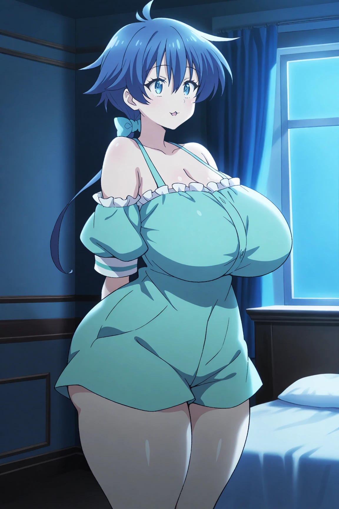 Masterpiece, best quality, pregnant, blue archive style