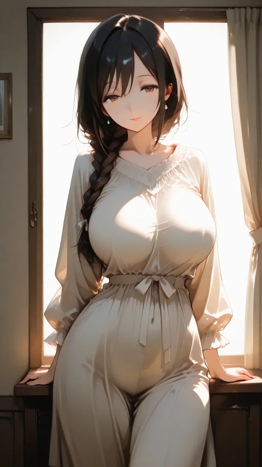 elegant sexy woman with beautiful long hair, Mature (((Big breasts,Very skinny,perfect anatomy,perfect hands,two hands,five fingers:1.5))), (((Wearing a maid uniform ))), (((Sexy Pose,Invite her boyfriend：1.5))), blush, nose blush, submissive, Meek, Cute, Adorable, ((Mature)),(Hotel room,Detailed,Open the door:1.5),(steam,in heat:1.5),by Alex Maleev, Professional, Canon Camera, Nikon Camera, sharp, Bokeh, Studio Quality, fish-eye lens, by Robert Capa ,handjob gesture,