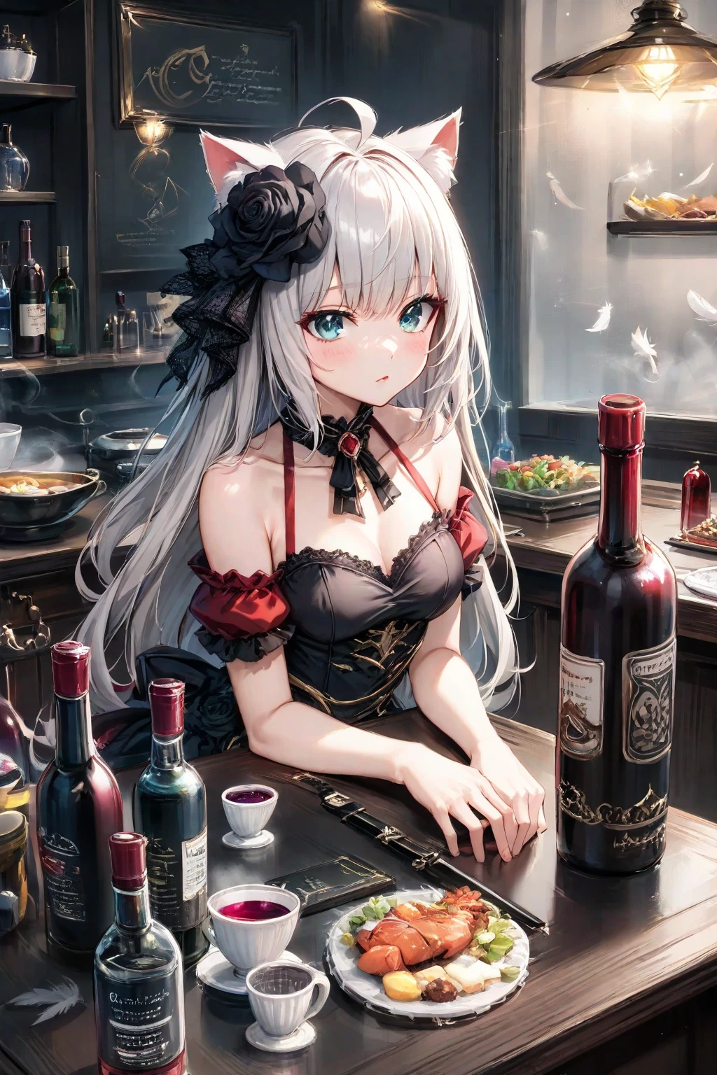 (Highest quality,4K,High resolution,masterpiece:1.2),Very detailed,Realistic:1.37,,(whole body, legs and 靴 visible: 1.2),、The thief、Thief、10 convictions、Criminal Woman、bad woman、To rob、Raiding the store、Anime Style、Storytelling、、beautiful girl、とてもcute天使、Pink Gothic Dress、cute、Baby Face、smile、Long skirt、Blood splatter,(Blood splatter:1.3),Black long boots、(クレイジーなsmile:1.3)、(クレイジーなsmile:1.3),クレイジーなsmile,Scythe Face,, beautiful, Delicate facial features, Sharp Eye, Sharp Fangs, Mouth very open, Bare your teeth,Sharp teeth like a beast, Very wide lips, Very wide mouth, Vermilion cheeks, ,(Blood splatter:1.3),