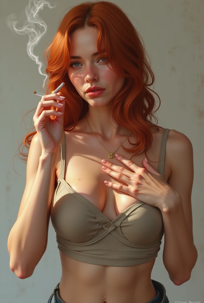 jovem ginger, 18, sleeping naked on the floor in a dark New York alley, Deitado de barriga pra cima em uma pilha de lixo, The setting is detailed with garbage cans and garbage on the floor and thrown clothes have milk dripping on the ginger