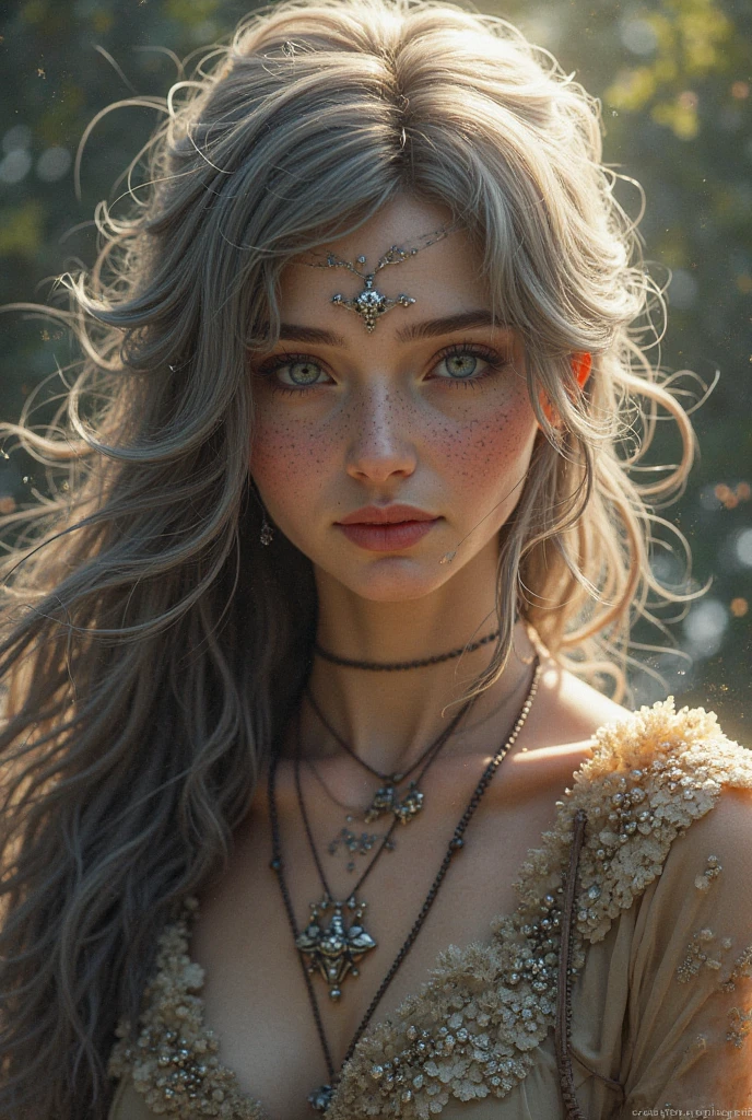 masterpiece,Highest high resolution,Beautiful bust of a noble lady,Delicate braided hair,Clear eyes,The hair is covered with beautiful and delicate floral craftsmanship, Crystal jewelry filigree,Ultra-detailed details,upscaled。Soft lighting