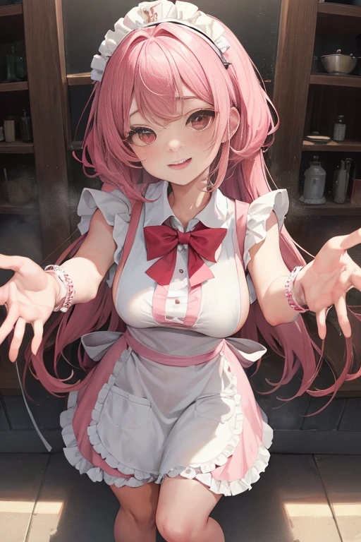 masterpiece, best quality, highres, miko1, sakura_miko, 1girl, big_boobs, solo, ahoge, x_hair_ornament, pink_hair, floral print, hairclip,(side_less_clothes:1.5), (side_boobs:1.5), hair_bell, floral print, long_hair, hair between eyes, one side up, white thighhighs, asymmetrical legwear, wide sleeves, open_mouth,(happy:1.3),close_eyes,big_smile,(raise_leg:1.3),plump,apart_legs,(overly_long_sleeves:1.3),),sleeves_past_wrists,hands_hidden_sleeves,sidelock_clothes,dynamic_posing,solo,hidden_wrists,(XD:1.4),covered_nipples,