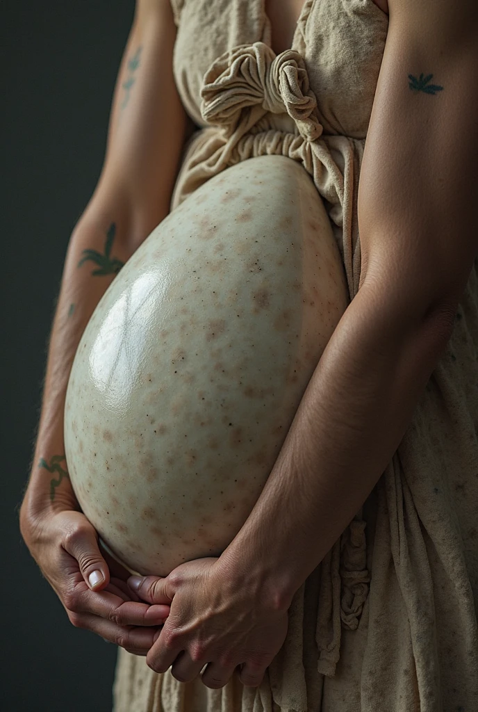 She expanded her belly with 1000 liters of sperm.