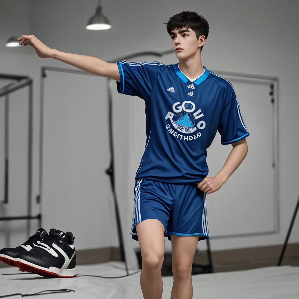 caleçon court et sexy, beau jeune garçon de 9 ans dans une tenu sportif moulant, souriant, minet, avec jolie abdo, jambe un peu musclé avec sans poil, boy, pretty boy, imberbe, cute, face jeune