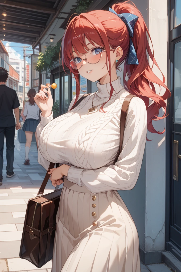 1girl in, 独奏, Nakano miku, brown long hair, hair between eyes, headphones , pantyhose, cardigan, cleavage of the breast, thighs thighs thighs thighs, Cafe background, (red blush:1.3), opening legs