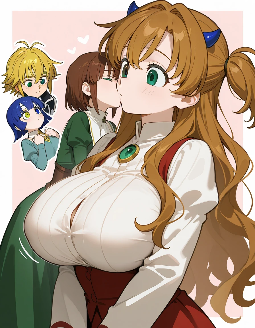 score_9, score_8_up, score_7_up, score_6_up, score_5_up, score_4_up, (source_anime), 2girls,Kobayashi-san Chi no Maid Dragon, ( short hair, ??? , small breasts, {sucking breasts}), (Tohru , long hair, massive breasts, Inverted nipples,), yuri, age difference, giant size difference, breast sucking, far, full body, breast milk, Horn