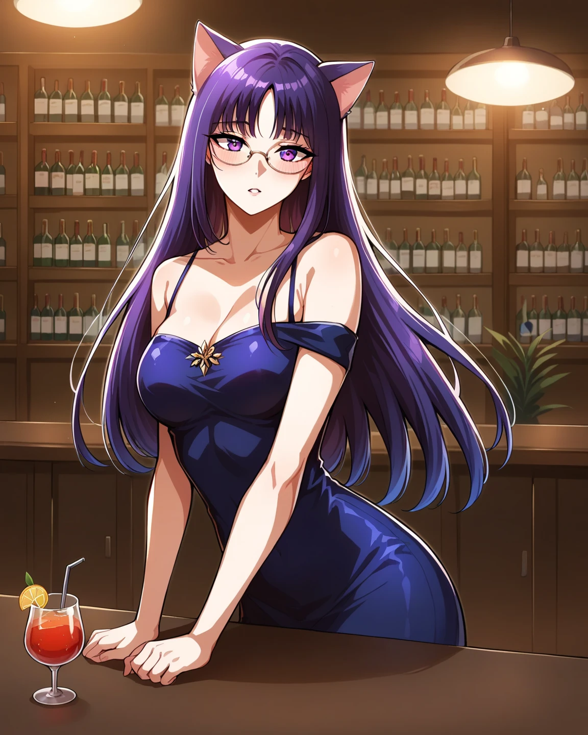 Himejima Akeno、Long Hair、(draw the eyes:1.2)、one person 、smile 、blush 
、(Sit on a chair、Stand your left foot、Stretch your right leg) 
、Tight Skirt
、Facing forward
、(highest quality) 、(Fine skin:1.3)