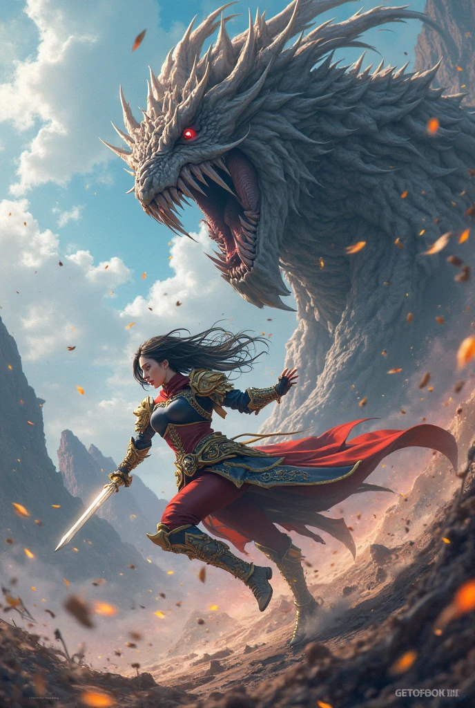 (Award-winning masterpiece:1.5), (incredible detail), (hyper realistic:1.4), (whole body:1.7), (brutal creature wounded), (witches pressing the attack), (arrows and spells piercing the creature), (detailed depiction of wounds and blood), (dramatic lighting), (intricate details:1.1)