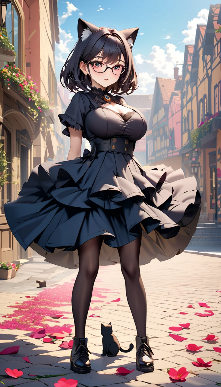 sfw, chun li reimagined as a Victorian goth girl, Victorian era backgoud,full body 