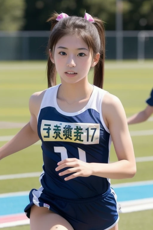 (((sports, short, length, running, jogging, marathon event, exercise, Athletics, running, running Posture, running, Feeling of sprinting, Sweat, Sweat, Sweating Lots)))), ((Volley uniform: 1.3, white, red, green, uniform: 1.3, Lower, sway, hetero)), ((white, red, green, bloomers: 1.2, low rise)), (Athletics, floating hair NovaFrog Style, floating hair, Hair and clothes blowing in the wind, high school, thin abs: 1.2, belly button, serious expression), (The shape of the genitals is clearly visible)), red面, NSFW, 8K, RAW photo: 1.2, (highest quality: 1.4, masterpiece: 1.4), Super detailed, best illustrations, ultra high resolution, portrait, film grain, 1 girl, throw, written boundary depth, realistic: 1.4, thin hair, realistic hair, realistic lighting, realistic shadow, realistic服, realistic skin, natural skin texture, portrait: 0.6, particles of light, Lens flare, glowing particles: 0.6, Bokeh: 1.2, clean: 1.8, professional lighting, photon mapping, radio city, Physically based rendering, incredibly absurd, Glossy skin, whiteい肌: 1.2, face to face with the children_v1: 0.7, 色white: 1.1, round face: 1.5, open your mouth, puffy eyes, purple eyes, double eyelid, single line: 1, floating hair, compensate, japanese girl, nice thighs, Shining thighs, shining legs