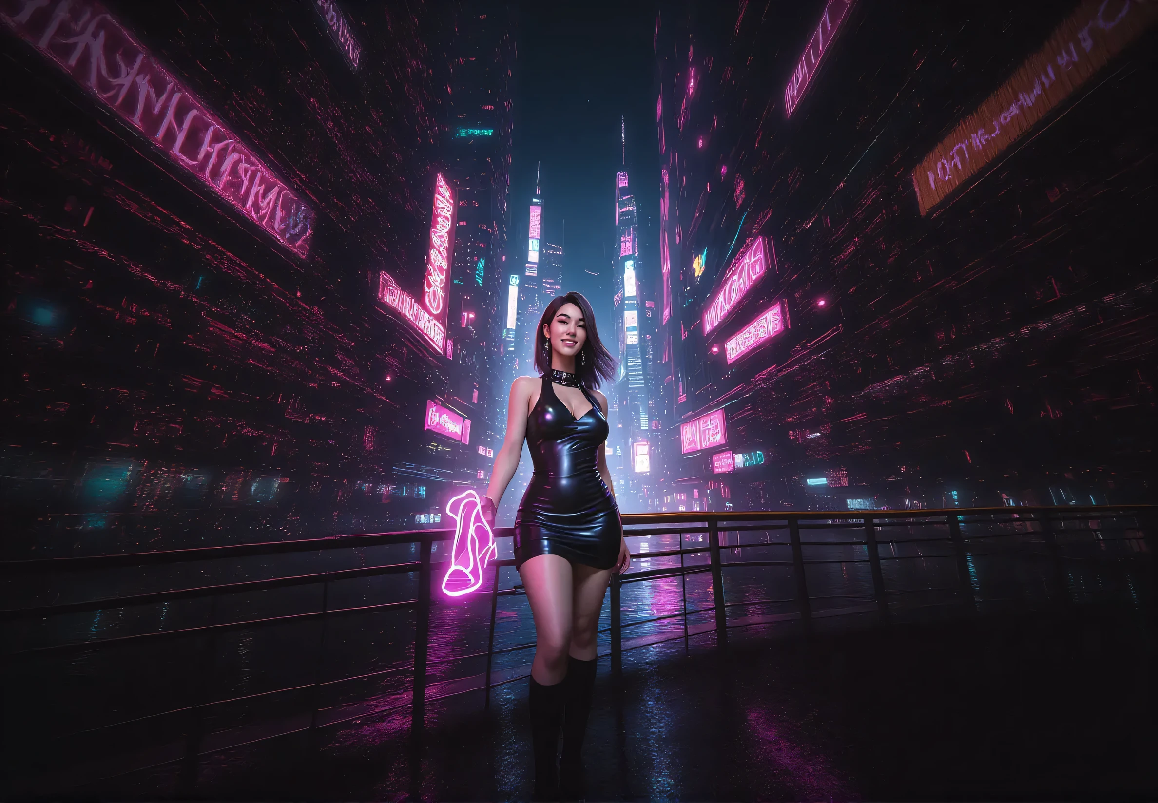(best quality,4k,8k,highres,masterpiece:1.2),ultra-detailed,(realistic,photorealistic,photo-realistic:1.37),vibrant colors,electronic music background,full color,photo,poster,fashion,abstract design,modern style,dynamic energy,energetic atmosphere,striking visual effects,pulsating rhythm,creative visuals,stylish composition,glowing lights,futuristic elements,technological elements,synthesizer,turntables,CDJs,headphones,neon lights,glittering disco ball,dancing crowd,stylishly dressed models,(((black sunglasses, large-breast:1.2))),eclectic fashion choices,colorful patterns,shimmering fabrics,sharp lines,mirror reflections,playful poses,dynamic movement,dynamic light and shadow,dazzling visual spectacle,artistic expression,electric ambiance,multimedia experience, cinematic lighting, lens flare, ray tracing