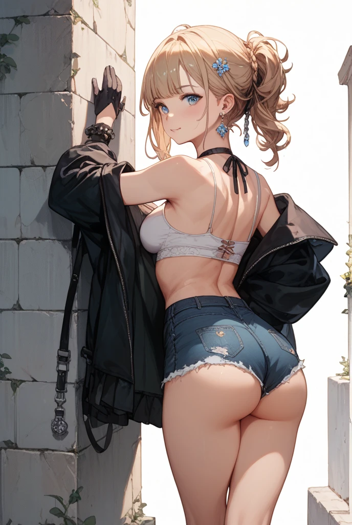 (Highly detailed CG Unity 8k wallpaper),(masterpiece), (highest quality), (Super detailed), (Best illustrations),(Best Shadow), Large Breasts (SFW Giant)、(((Rear View)))、Cowboy Shot、Wear a thong
