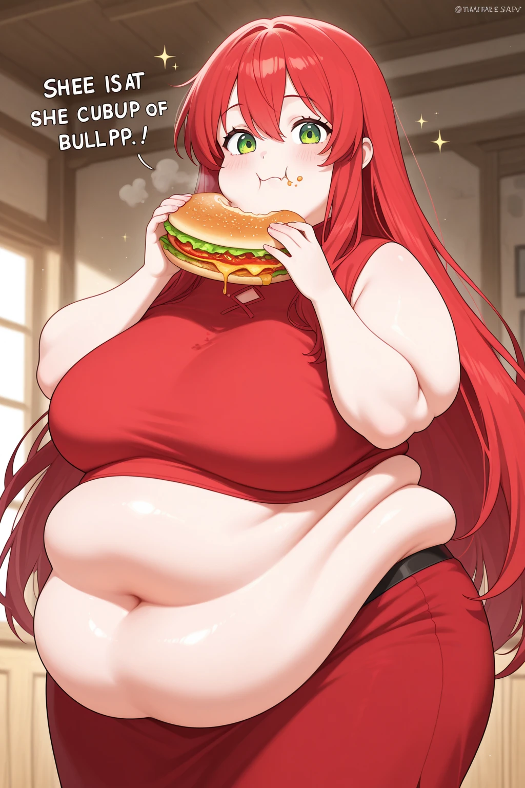 Super sized fatfat huge huge belly Fat obese gluttony high school fox girl