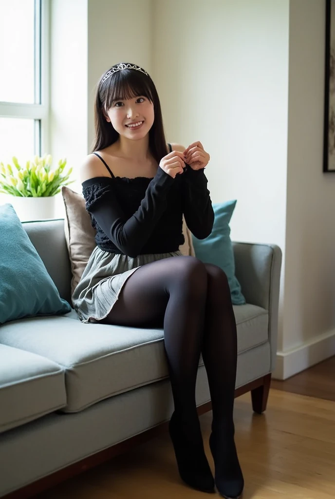 学校の教室に立つ1人のpretty girl,red tie uniform,dark blue closed blazer,blue plaid mini skirt,18-year-old,bangs,best smile,thighs,knees,random pose，pretty girl，slender girl，I&#39;m sitting at my desk in the classroom with my legs wide open.，white panties exposed，my skin is beautiful，Wear stylish sneakers，natural makeup，