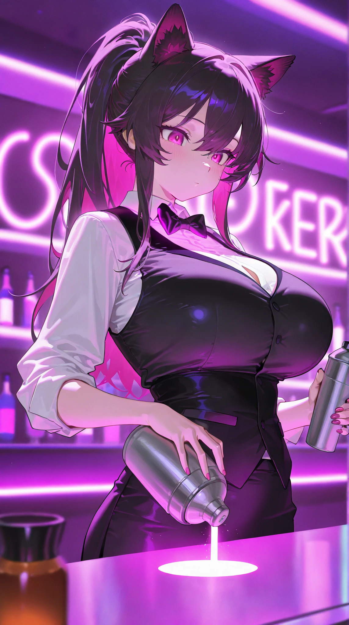 erotic、Kantai Collection Mutsu、tall、 mature, Married women, Light blue shiny corset、Pencil Skirt、Off the shoulder、邪evilな女戦闘員, Pink and black background, Pitch-dark bedroom, Dark Theme, evil, lure, excited, A condescending grin, Lightly open your mouth、Sexy pose, Upper Body,