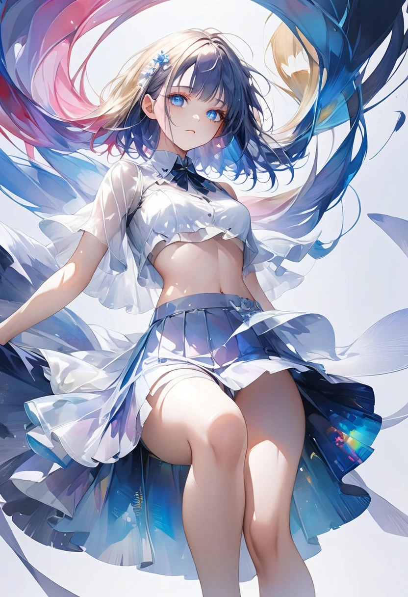 (panoramic,whole body图:1.5),(1 delicate girl playing on a swing),(Vine swing,Anime girl with blue hair, white skirt and flower crown,palace,Hanfu girl),(Guviz-style artwork,Gurwitz,Inspired by Leng Mei,Beautiful fantasy queen,inspired by trees,Popular on CGSTATION,Inspired by Ai Xuan,Blue and white Hanfu,High heel,Beautiful fantasy queen:1.5),(Flowing dress,Conservative girl,Cloud Goddess,Flowing blue and white patterned fabric,Wearing a long flowing dress,Practical), (Wind: 1.5),(whole body恋:1.5),(Advanced color matching,Gradient background,White background)Slime Skin,luminous translucency,Exaggerated Action,Relax,whole body,(Open your legs),(((Exposing thighs))),Transparent openwork,Deep V,((Short skirt)),stocking,leggings,(((Wet clothing))),(((Ultra-thin clothing))),Grinning,(Monet),From the back,Big Ass