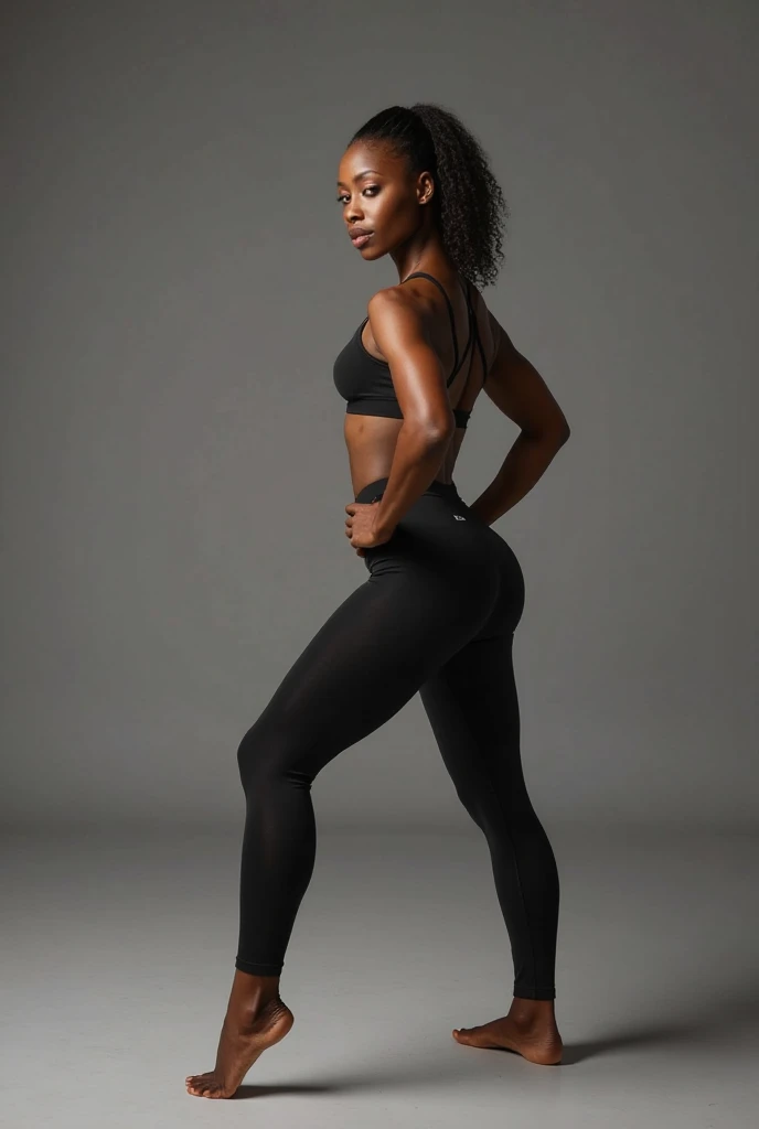 (androgynous queer male wearing unitard, high heels)