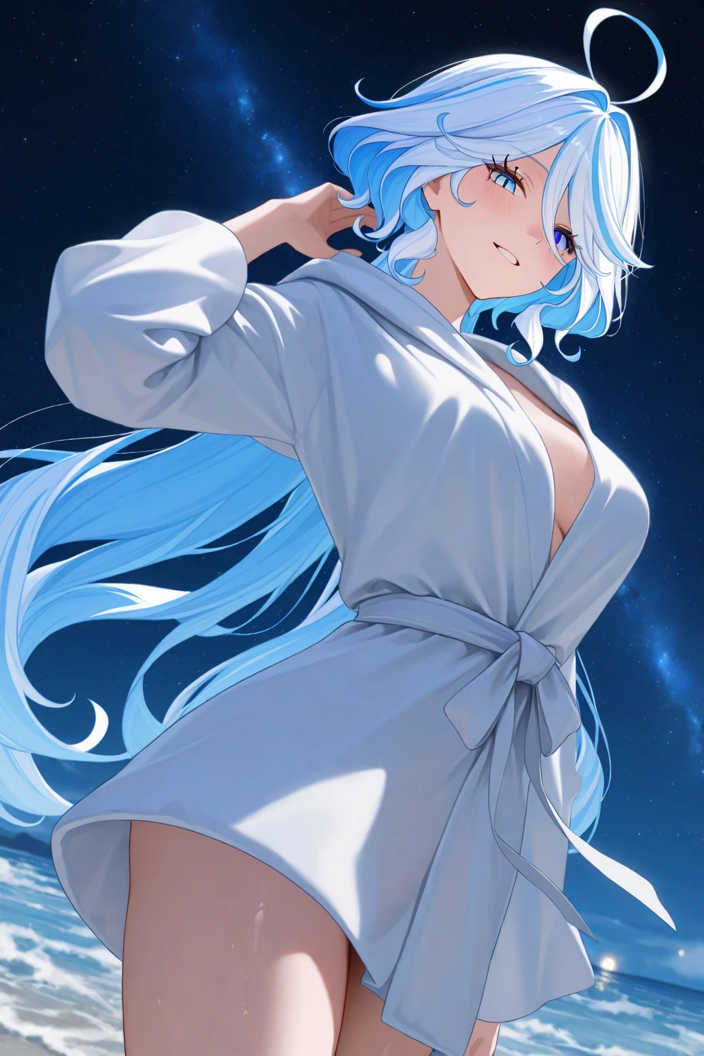 Woman wearing a ghost shaped blanket, sensual woman,