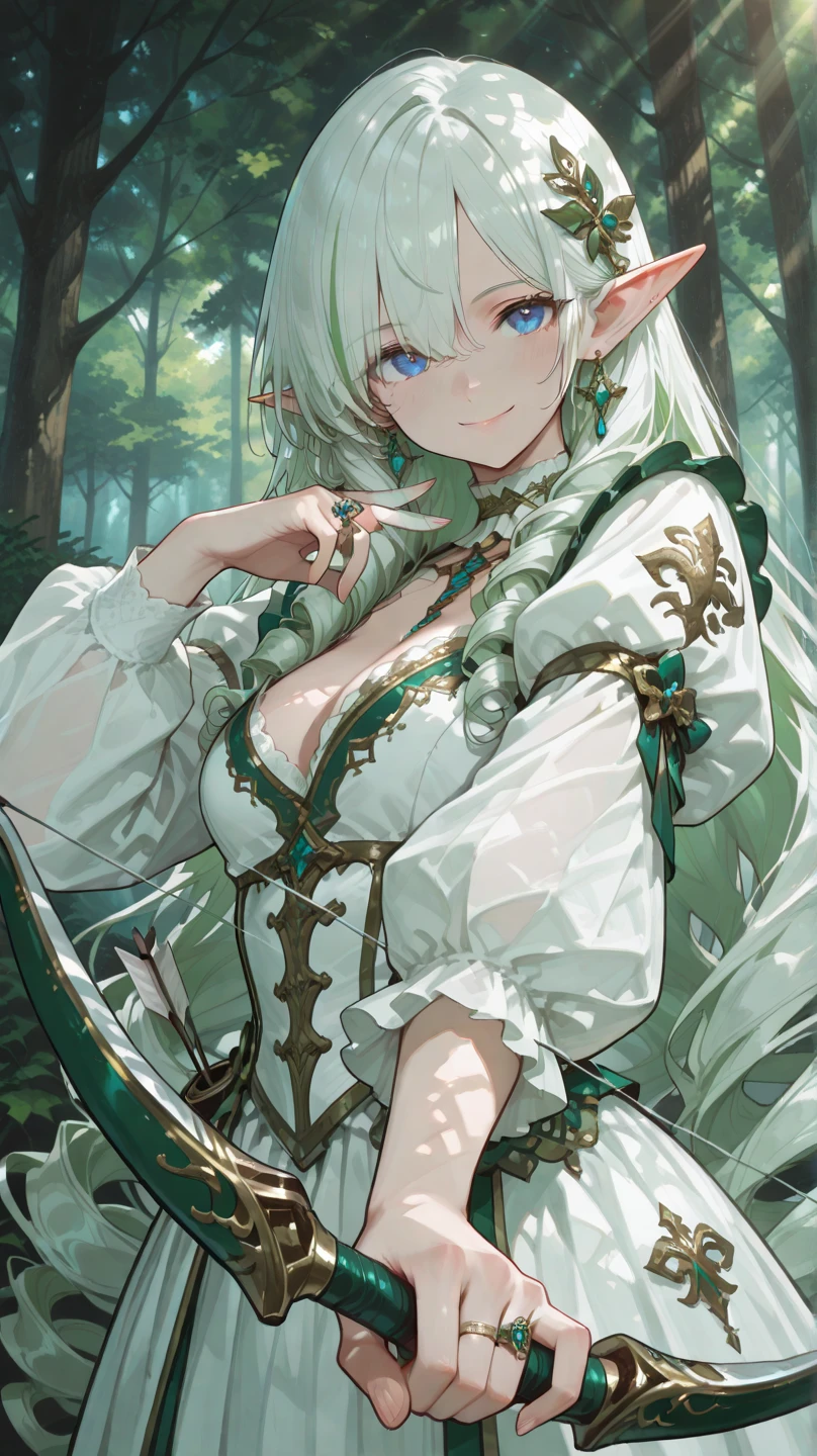 (((Fallen Angel))))、((((Haniel))))Lightly pigmented hair、ロングヘaー、The bangs are neatly trimmed、((Long butt))、((Long eyelashes))、a(Shadow)、(((Eye color: Gray)))、Lip color is light brown、(Smiling emotionlessly)、Act in a captivating way、(((Fall in love with that dress-up doll)))
(Beautiful white outfit:1.28),
Lady,,
(Beautiful background:1.18),
高resolution,aート,do,Highest quality,
(Huge breasts:0.8),
resolution, unity 8k wallpaper, (figure:0.8), (Detailed and beautiful eyes:1.6), Highly detailed face, Perfect lighting, Extremely detailed CG, (Perfect hands, Perfect Anatomy)