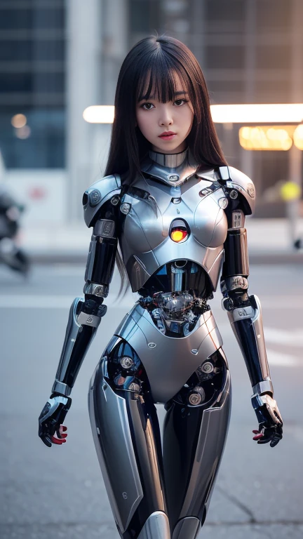 ((Highest quality)), ((masterpiece)), (detailed), One girl, セクシーHighest quality:1.2), 8k, High resolution, Octane Rendering, (masterpiece), 非常に超detailed, Japanese women become cyborgs, Very cute face, , Skinny body, Flat Chest, (Blue metallic mechanical frame:1.5), (The power cable is routed throughout the body.), detailedアップ, Instead of hair, A cable extends from it, Mechanical fusion, Machine skeleton, Biomechanics, Mechanical life forms, 非常に複雑なdetailed, Extremely realistic texture, Human-like skin, Realistic hair, ultra Realistic details, Professional Lighting, (Realistic:1.4), (RAW Photos:1.2), (photoRealistic:1.37)