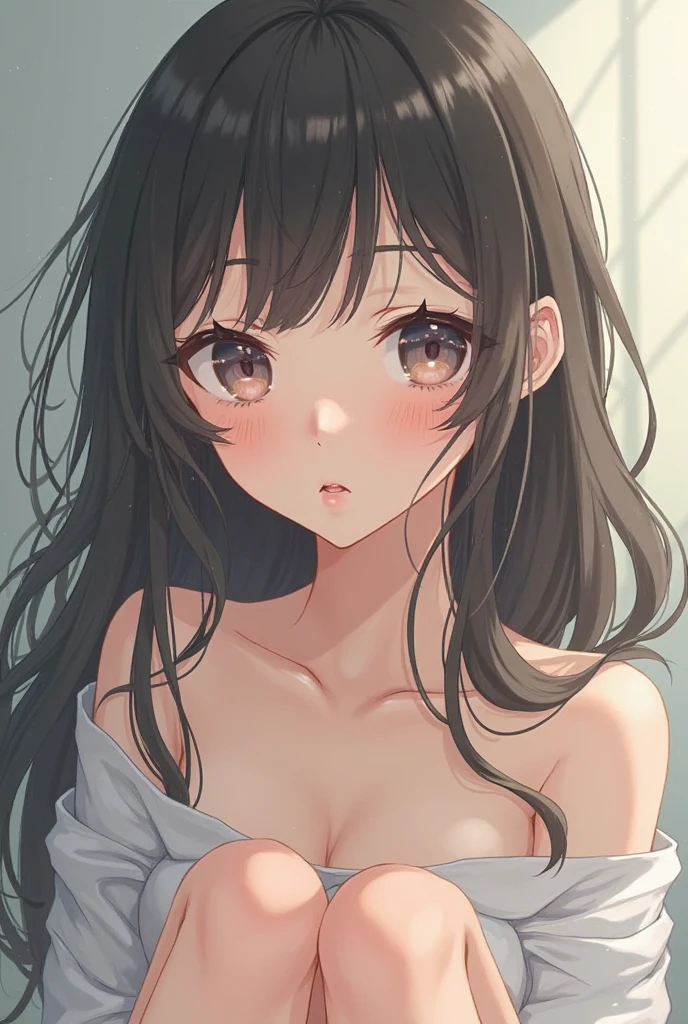 nsfw,1girl, black long hair, nude, showering, wet hair, wet skin, BREAK, both hands on breasts, standing, legs apart, trembling, half-closed eyes, heart-shaped pupils, (open mouth:0.8), steam, dripping pussy juice, sexual ecstasy, looking at viewer, troubled eyebrows, BREAK, front view, zettai ryouiki, detailed shower, shower curtain, dark shadow, indoors, midnight, BREAK, masterpiece, best quality, high quality, absurdres, highres, ultra detailed, all intricate and precise, beautiful detailed face, extremely beautiful clearly eyes, high resolution, perfect anatomy, nice hands, perfect hands