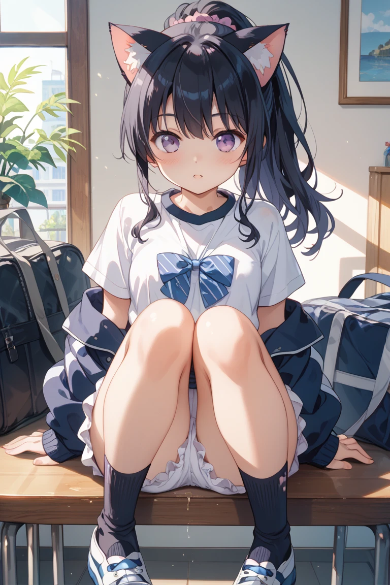 masutepiece, Best Quality,Illustration, Wallpaper, ultra -detail, Little Face Lori、(((molesting)))、Detailed eyes, Complex hairstyle、Sareme、(Frightened:1.3)、((embarrassed from))、(Teary-eyed:1.3)、(((Cute white underwear)))、(Cute shirt、Skirts of light shades)、ample breasts、((Morester))、((Girl being undressed by a man))