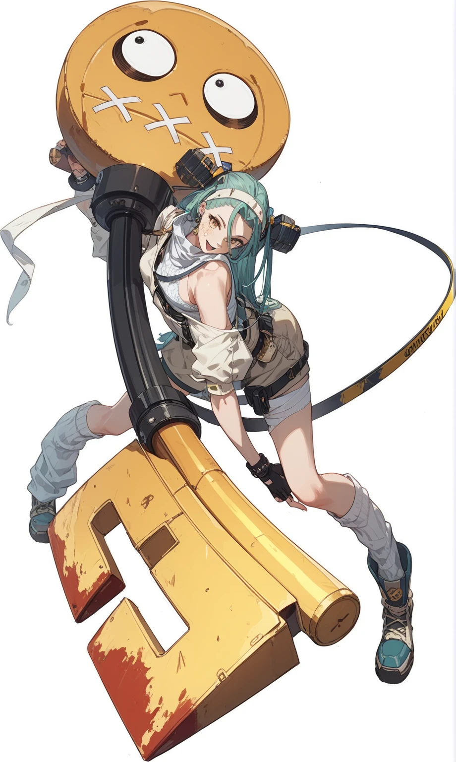Criar personagem A.B.A. inspirado no jogo NEXUS:guilty gear strive, sorriso mad, artgerm, ouka_niji 5, 16:9