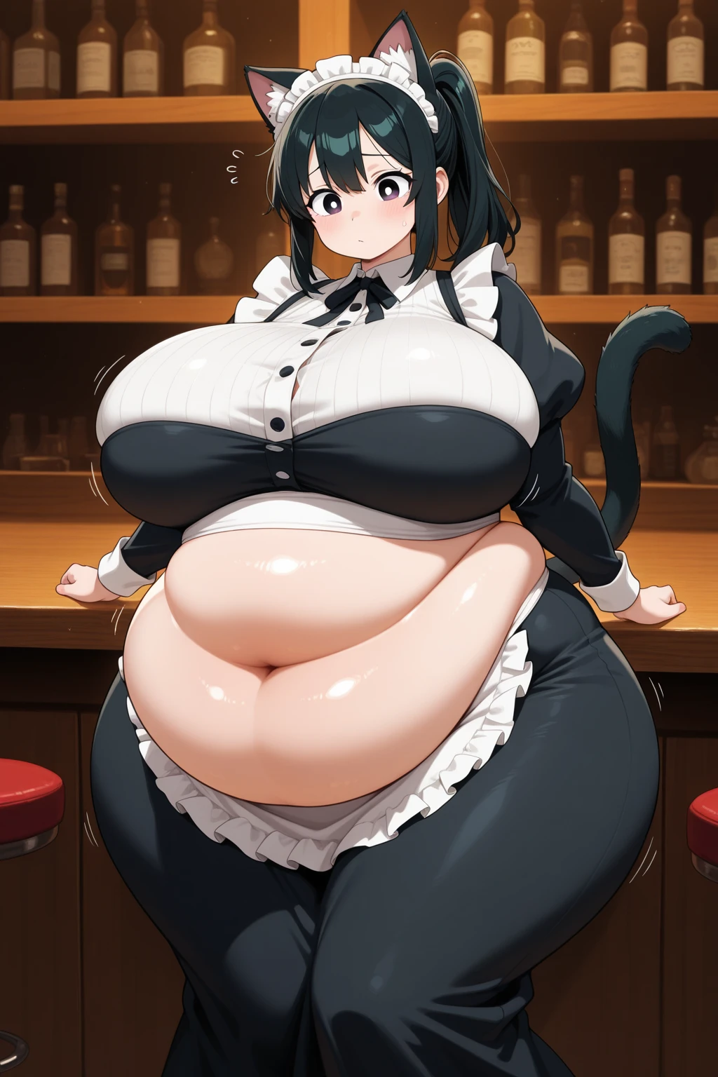 solo, female futa gynomorph girl with very large, smooth penis, not veiny, flustered, scared, surprised, concerned, hair, (((detailed eyes))), apartment, wide hips, smaller torso, narrower torso, big full round soft thighs, big round full butt, (((by bebebebebe))), by buta99, by pgm300, by kishibe, by suurin 2, by sindoll, by secretly saucy, by ANUKI_ex (((dark grey hair))), (((wavy hair))), (((grey fur))), (((grey body))), feline, glasses, (((grey eyes))), concerned flustered expression, facing camera, nude, glasses, (((messy hair))), short hair, massive breasts overfilling swollen breasts, light grey nipples, with dark grey colored fur, full body covered in dark grey fur, inverted nipples, puffy nipples, white penis, breasts filled to the brim with milk and growing larger, expanding breasts, breasts inflating with milk, struggling standing up with how big her breasts are, lactating, breasts looking like they are about to burst as she begs to be milked, breasts swollen red taut and ready to pop, facial expression looking concerned as if her breasts are about to burst from filling up so with so much milk, only 2 arms and 2 legs, zzzzz-cup breasts, breasts going to burst full of so much liquid, breasts going to explode, too full of milk as they swell more and more, zzzzz-cup size breasts, inflated breasts, inflating breasts being filled with liquid, inflation, penis between her breasts, thick rounded silver tentacles wrapped around her and penetrating her mouth and anus inflating her stomach to the point of near bursting, massively inflated belly, nipple penetration and breasts inflation, clutching at her swelling belly afraid she it will pop, tentacle in her mouth, bound by tentacles, inflated belly pushing breasts, tentacles penetrating her anus and mouth as cum spurts out, cum filling her belly to massive proportions, taut round belly looking like its going to pop, belly button popping out