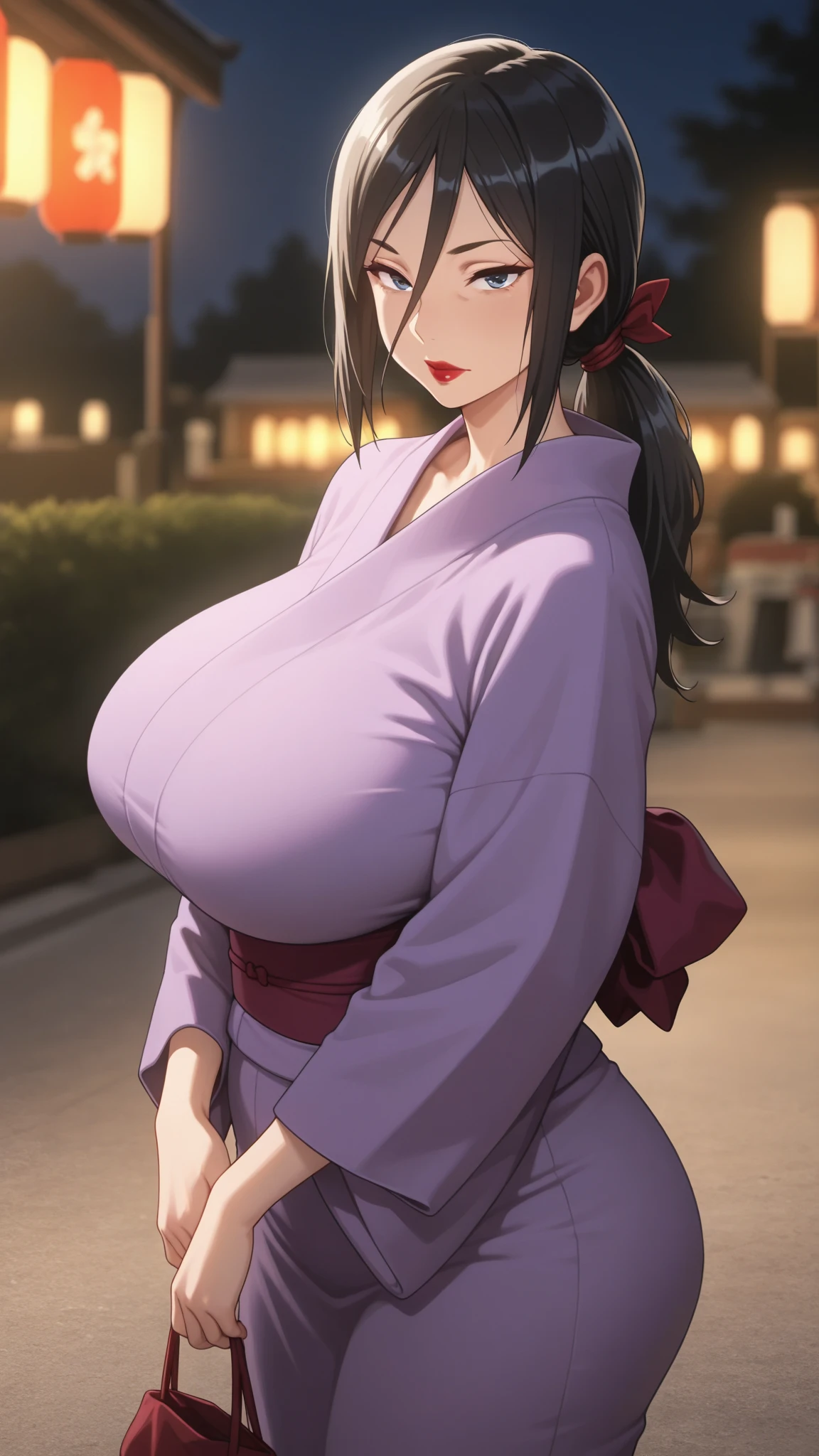 Mature attractive sexy woman,50 years old, ((kimono)),(((kimono))),Shut,((Big Breasts:1.2)),(Facial wrinkles:1.3),light makeup,Light brown hair,Long Hair,(Full body photography:0.85),(Emphasize big buttocks),8k, RAW Photos, highest quality, Laughter,masterpiece,highest quality、A gentle smile、A gaze that seduces viewers、Random hairstyle、Summer festival、Night food stalls、light up、landscape、looks fun、