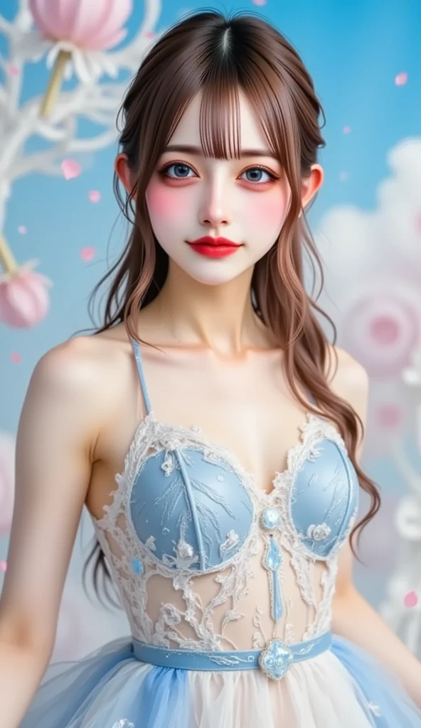 1woman, (Ultra realistic, high res), (highly detailed eyes, highly detailed hair, highly detailed face, highly detailed plump lips), (off shoulder with open breasts), breasts, upper body, caute smile, (best quality:1.4), Raw photo, (realistic, photo-realistic:1.37), professional photography, cinematic light, (fine face: 1.2),fashion model 20 years old, cute, [[[[pure eyes]]]], [[[[closeup]]]], [[[[chest]]]], [[[[neck]]]], [[[[shoulders]]]], perfect eyes, perfect iris, perfect lips, perfect teeth, perfect skin, soft front light, glow, HDR, (muted colors:1.2), Retrato da mulher、white skin、((cabelo Castanho ondas suaves)) Best Blanco Romantico、8k resolution、Frente Illuminada、アメリカの女の子のPortrait、solo、20-year-old、beautiful face、Upper body、medium side cut、beautiful black hair、beautiful little face woman, solo,　black theme,　look at the audience,one woman, It&#39;s real, Wolfsan-6500-V1.3, anime、animeスタイル、beautiful diamond eyes、20 year old american girl、braided hair、swimsuit、portrait beautiful detailed woman, very detailedな青い顔, Reality, beautiful narrow blue eyes, huge file size, Super detailed, High resolution, very detailed, highest quality, masterpiece, An illustration, very detailed, ticker, Unite, 8K painting wallpaper, fine, fine details, masterpiece, highest quality, Hvery detailed ticker uniform 8K wallpaper, face light movie lighting、cuteブラウス, dark background, oil, masterpiece, diffused soft film lighting, Portrait, highest quality (perfect face:1.4),stunning girl pictures,(8K and、photorealistic:1.25) 、(lip gloss、eyelashes、shiny face、shiny skin、highest quality、超High resolution、Depth of the bounds written、chromatic aberration、caustic road lighting、natural shading、sexy 1girl, Extremely cute, Amazing face and eyes, (Beautiful lovely smile), (extremely detailed beautiful face), bright and shiny lips, (cute bikini:1.3), (very elaborate lace bra:1.5), smooth skin, super beautiful, attractive, (Best Quality:1.4), (hyper quality), (Ultra-detailed), (hyper-realistic, Photorealsitic:1.37), Authentic skin texture, complex details, extremely detailed CG unified 8k wallpaper, RAW Photos, professional photograpy, Cinematic lighting, coast, sea, palm trees,masterpiece, best quality, high quality, High definition, High quality texture, High quality shadow, high detail, beautiful detailed, finely detailed, extremely detailed cg, detailed texture, a realistic representation of the face, realistic, colorful, delicate, Cinematic Light, sidelighting, Lens Flare, Ray tracing, sharp focus, (intrica
