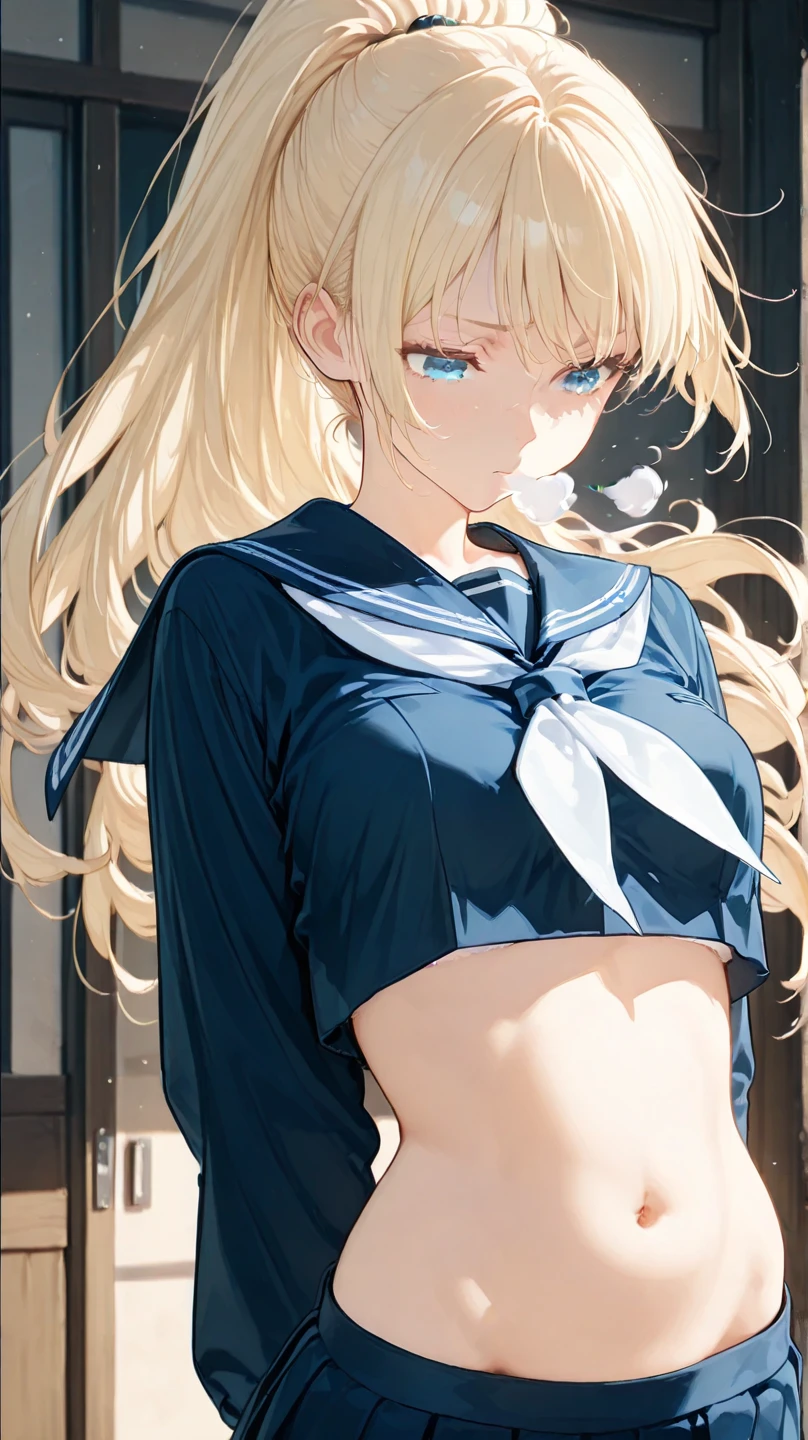 4k, high quality, god rays, beautiful, good lighting, sexy, big breasts, thick thighs, skirt, black skirt, school girl uniform, sailor uniform, school girl, anime school girl, rain, wet shirt, white shirt wet, wet shirt being see through, soaked and see through white shirt,, dark eyes, see through shirt showing nipples, areolas, mini skirt,cute eyes,in the nighttime,