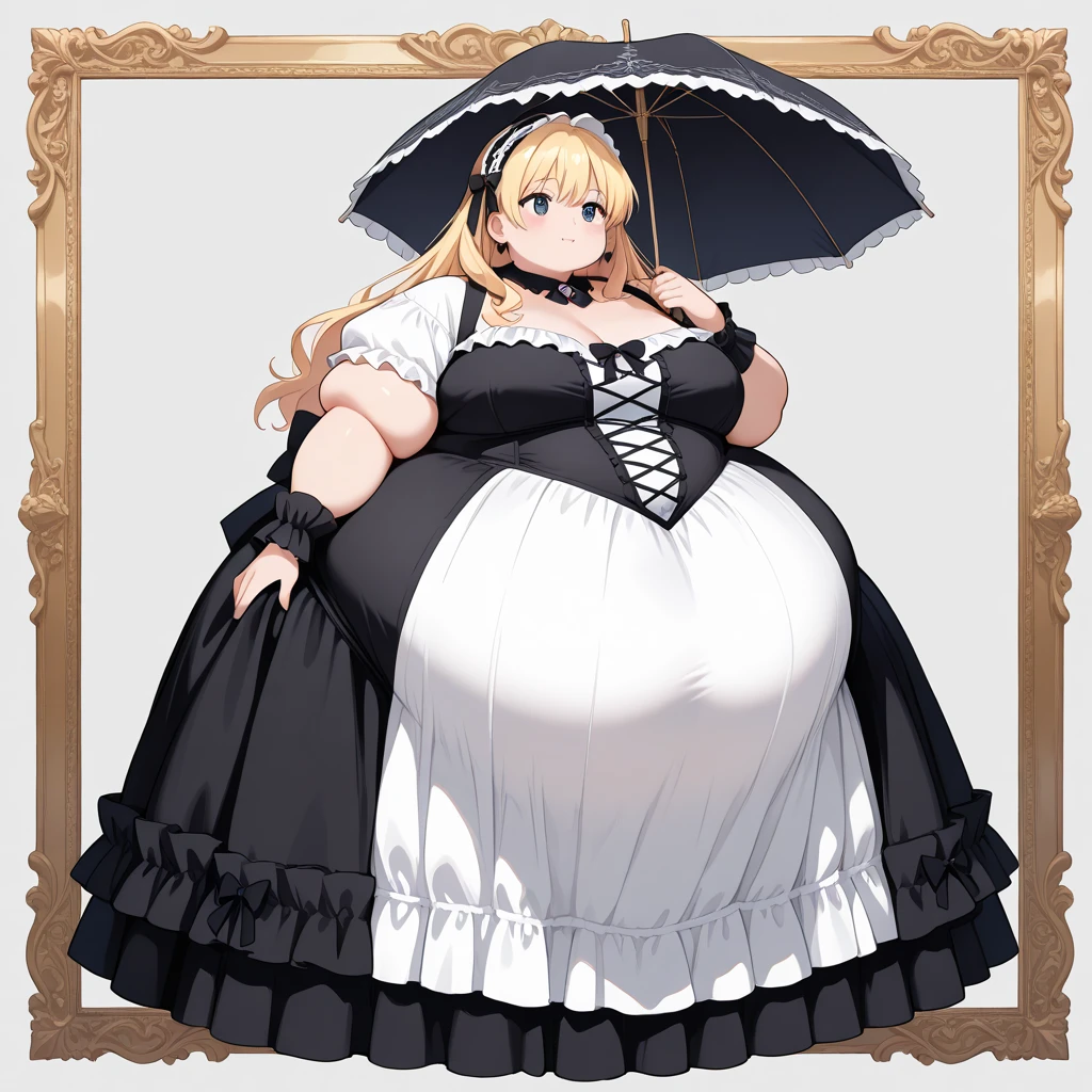 chubby girl, Blonde with green eyes, medium length hair, round facial features, glasses with black square frames Ball gown, royal crown