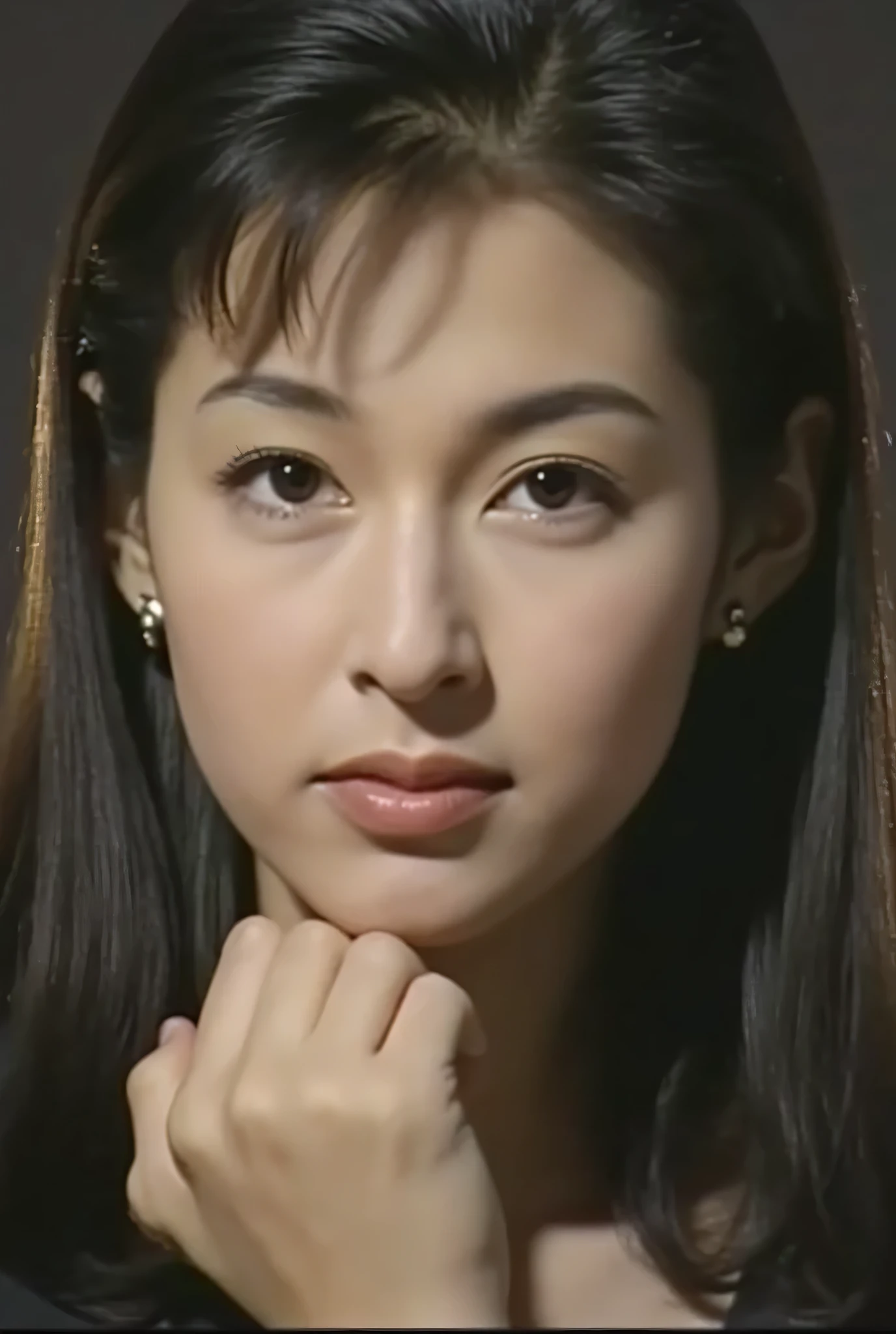 looking at viewer, beautiful skin, beautiful eyes, beautiful face, highly detailed eyes, full make up, short straight black hair with bangs, masterpiece, Super Details, Best lighting, Realistic and Realistic Pictures, high definition RAW color pictures, slightly smile, asian