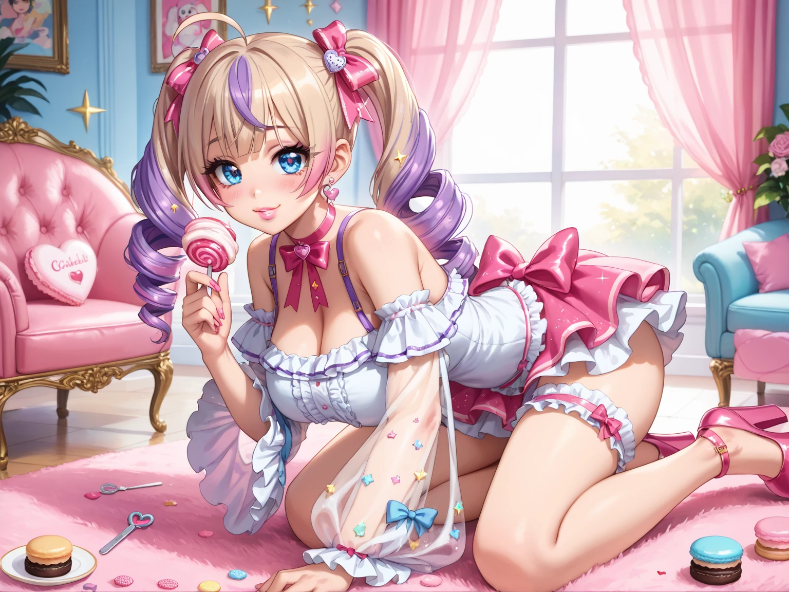 (2 girls 12 years old), body , body pequeño, Alone, ridiculously small swimsuit, blush intricate swimsuit, full-face rubor, ashamed, posing like a model, nice beach in the backgroundA,confident mommydom wearing a big bulbous puffy diaper, heart emojis, bedroom, fishnet stockings, pretty eyes, seductive, flirty, colorful, puffy dress,  room, diapers, confetti, cake,Black Silk,swimsuit