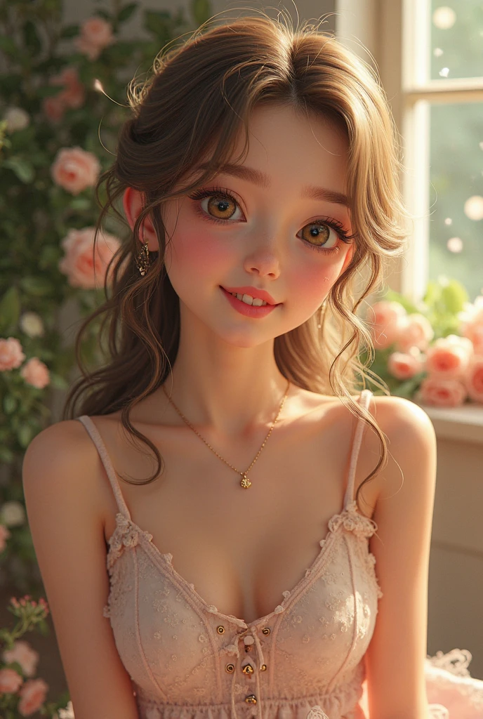 Cute girl with big boobs
