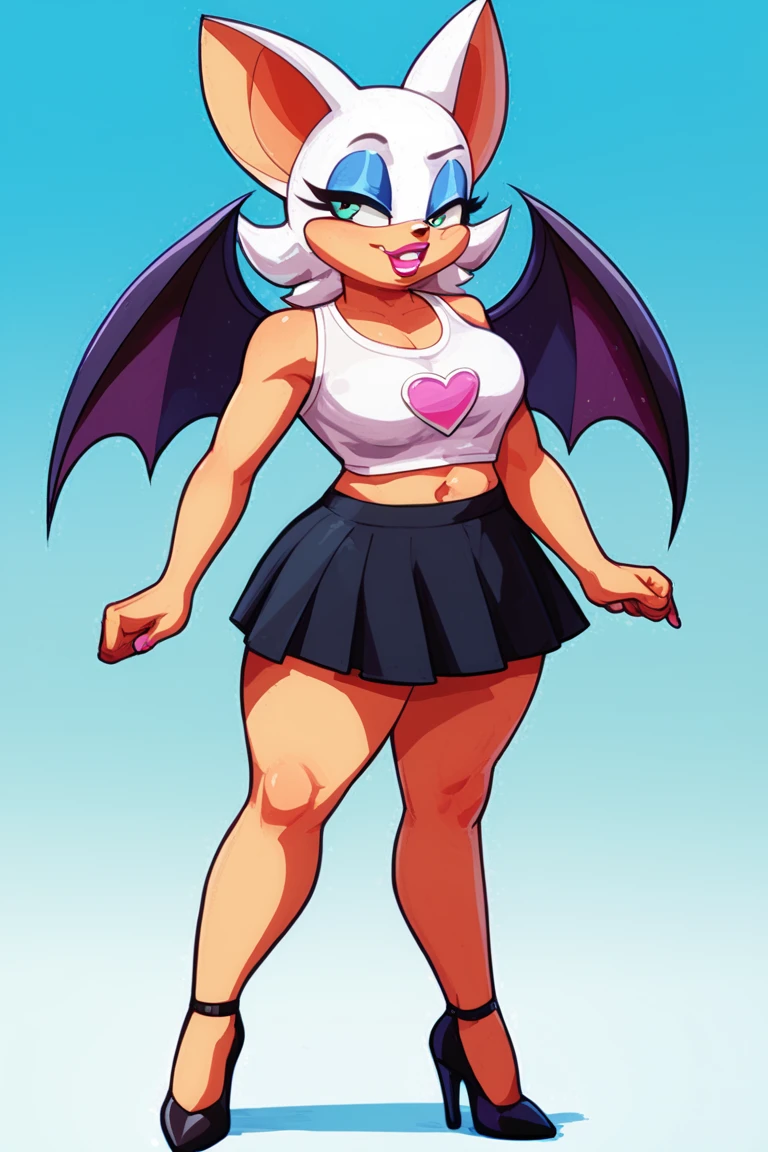 Rouge the bat, pau futanari, huge cock, Broad Hips:1.1,ful dressed, Waist slender:1.1, stealing diamonds, huge volume in the skirt:2.1