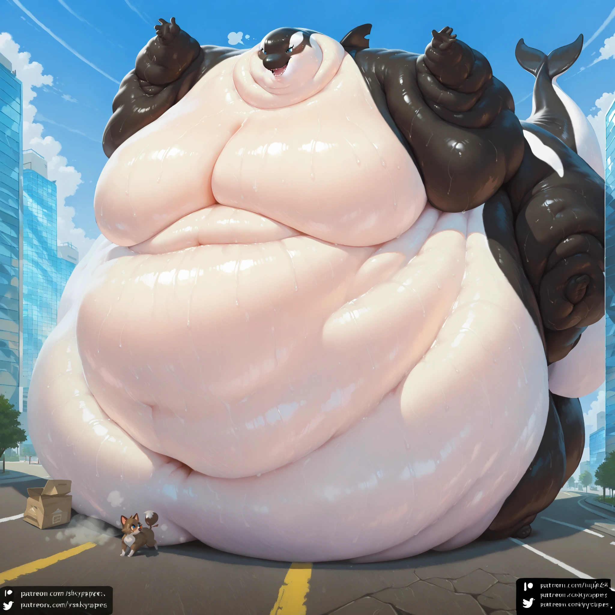 4k, high resolution, best quality, perfect lightning, perfect, solo, anthro, young, boy,white wolf:2.0, furry body, (fluffy mane:1.2), fluffy tail, male, adult, (bulky2:0, thick muscles2:0, huge muscles:2.0, hyper muscles:2.0), (thick biceps, veiny biceps, broad shoulders:2.0), (thick legs, thick calves:1.1), (digitigrade legs, 4 toes:1.2), perfect colors, (photorealistic fur, detailed fur, epic, masterpiece), (suggestive posing:1.2), (seductive smile, lustful grin 1.3), detailed beach,detailed wolf eyes:2.0, by k0suna, by darkgem,nipple ring,hyper arms:2.0,veins,white body,white fur,hyper butt:2.0,hyper paws:2.0,standing,thick legs,thick butts:2.0,sweat body:2.0,massive butt:2.0,black hat,hyper ass:2.0,huge ass,long legs,juicy butt:2.0