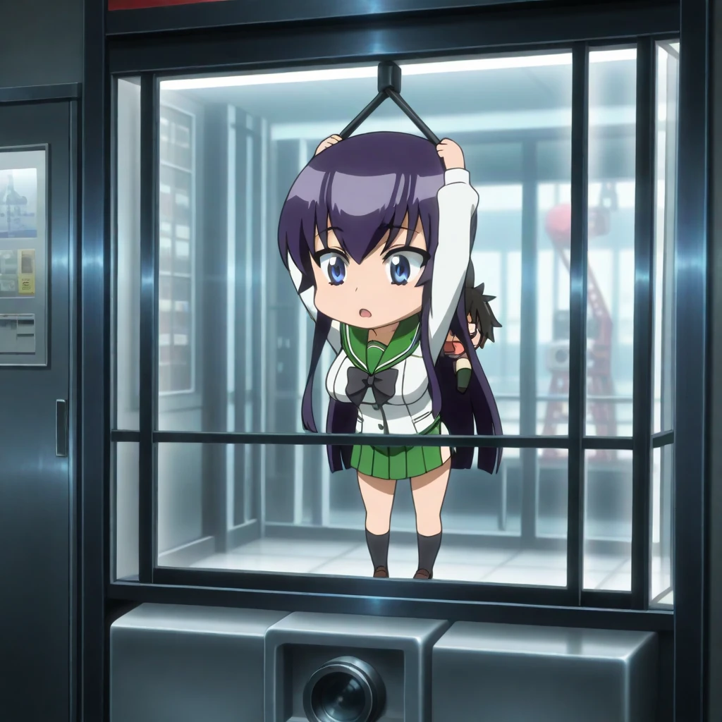 zPDXL, score_9, score_8_up, score_7_up, source_anime, 1girl, solo,
<lora:RockLegend_v1:1> rcklgnd, tron bonne \(mega man\), brown hair, green eyes, pink dress, black jacket, black pantyhose, hair slicked back , angry, outstretched leg,