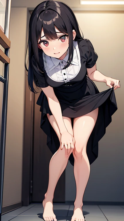 (8K, ultra-detailed, best quality, anatomically perfect body:1.5), (small breast:1.2), shiny skin, (1 girl), (have to pee:1.1), (urge to pee:1.2), (peeing self), (very desperate to pee:1.3), (takes to bathroom), (waiting for bathroom with line), (squatting), (Each one has a different blouse), (Each one has a different black maxi Lolita dress:1.4), petticoat, (Each one has a different short boots:1.1), (Each one has a different hair), (knees together and feet apart:1.4), (Rub each other's knees:1.2), (leaning backward:1.3), (hand between legs), (holding the crotch:1.5), (orgasm:1.5), (blush:1.2), (embarrassment:1.1), (impatience:1.4), (flustered:1.2), (fidgeting around:1.5), foot stomping, flowing sweat, (erotic waist swing:1.3), (panting), (breathless:1.4), Erotic feelings, (close eyes, closed mouth:0.9), (orgasm), (looking away:1.2), from side, low_angle_human, (upskirt:1.2),