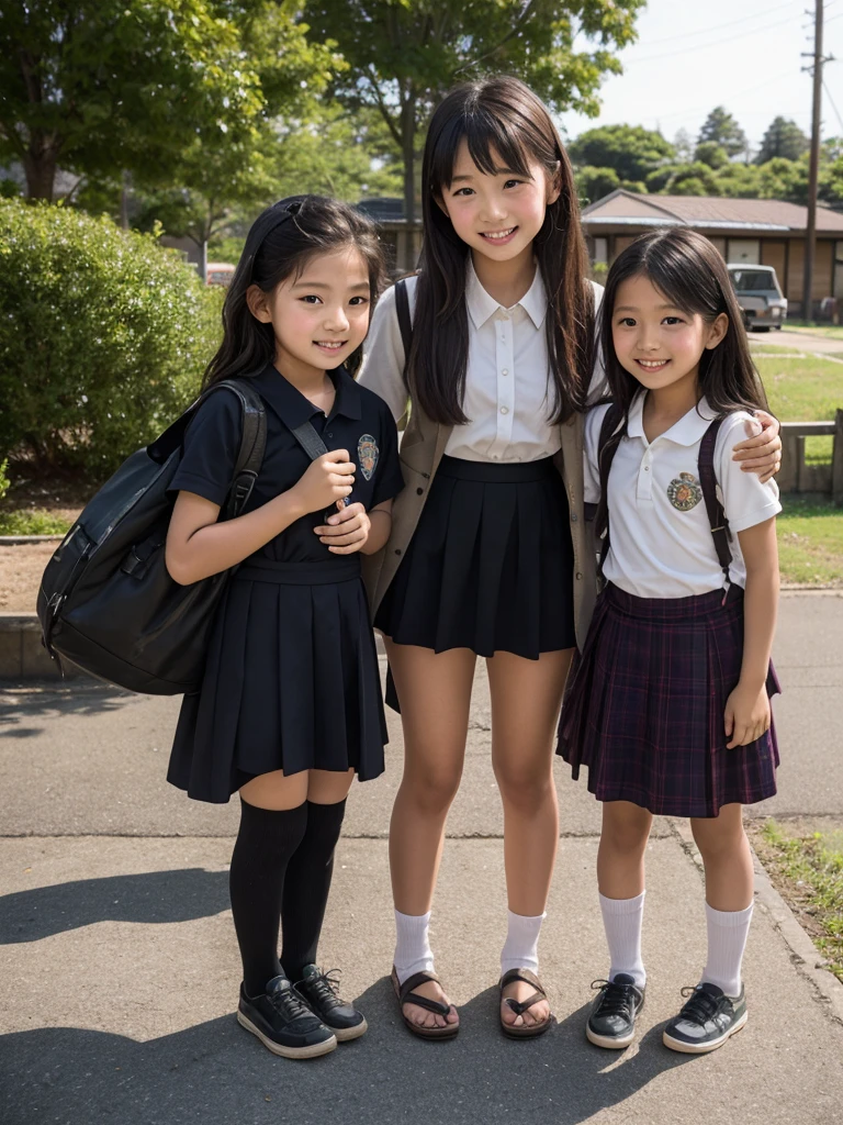 6 Girls、Wearing kindergarten clothes、nursery school、An innocent smile、