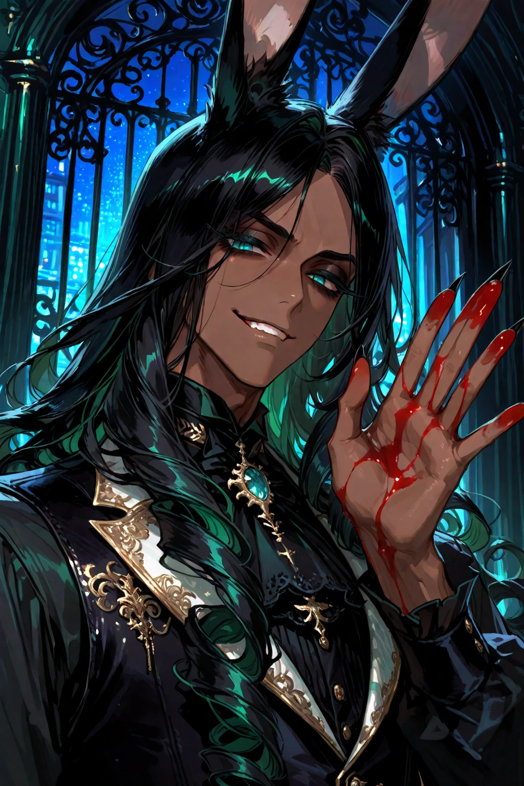um close up de uma pessoa em uma fantasia segurando uma vela, male vampire of clan banu haqim, feiticeiro masculino malvado, picture of a male cleric, rsrs, nobre elfo macho em vestes pretas, vampire of clan lasombra, velho feiticeiro macho, necromante masculino, inspirado por Li Kan, Lich Demon Mage Classe