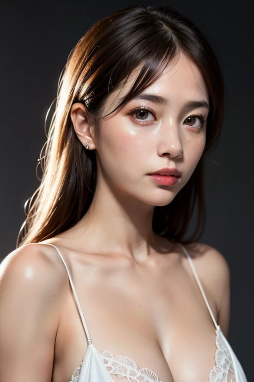 best quality, masterpiece, ultra high resolution, (lifelike:1.4), original photo, 1 girl, Shoulder, shiny skin, in the darkness, deep shadow, low profile, cold light