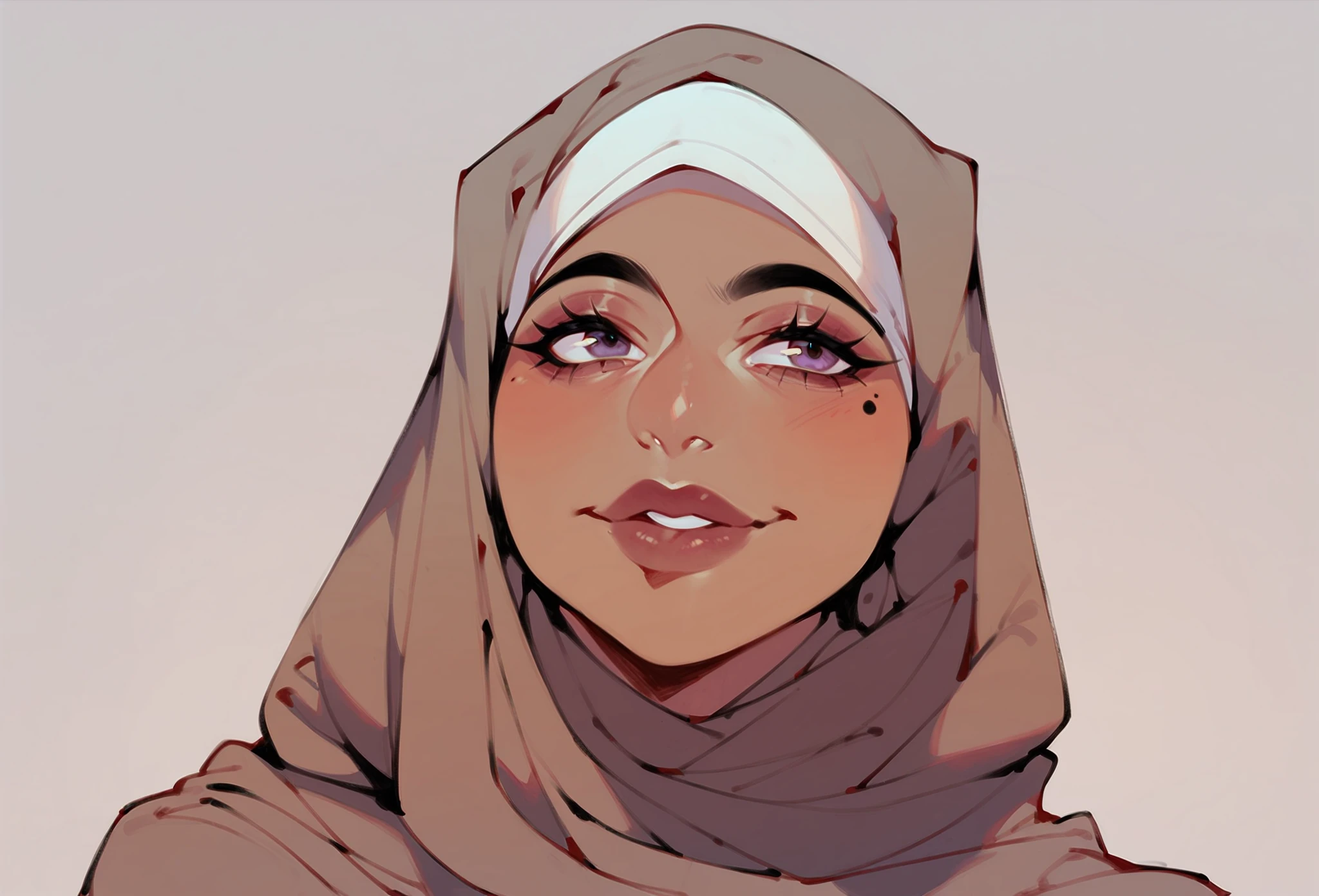 White girl in hijab