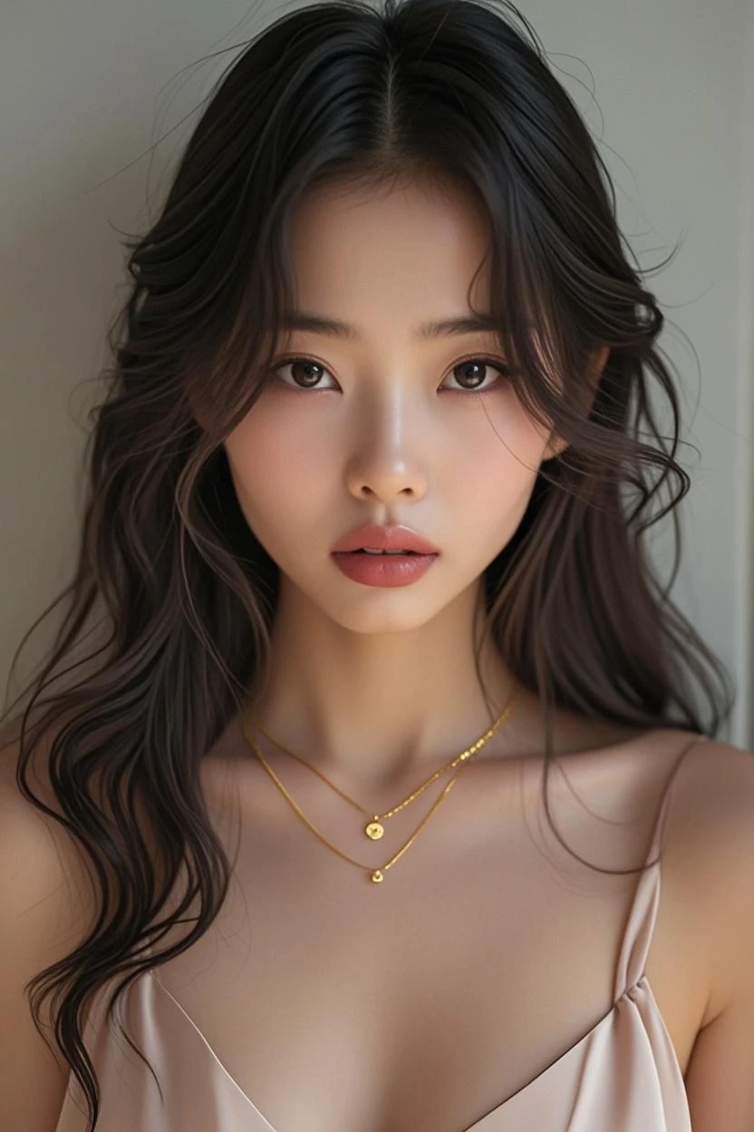 masterpiece, Highest quality, Highest quality, Realistic, Unity, 8k wallpaper, Official Art, extremely detailed CG Unity 8k wallpaper, (original: 1.2), (Realistic: 1.4), Very detailed, High resolution, Very detaileded,wonderful, Finer details, Cinema Lighting, Upper Body
(One Girl:1.4 ), (brown|Black Hair:1.4), Bobcut, (Realistic skin:1.2), (light brown skin:1.2),((Huge breasts)), Beautiful with beautiful details, Very detailed目と顔, Beautiful eyes in every detail, Large file size, Very detaileded and beautiful, blush, Embarrassing,(smile:1.4), iris, Too many model shoots, Upper Body shoot, (Black Color Hot Micro Bra) , Earrings, Chain Necklaces, Plump
